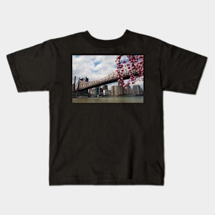 Cherry Blossoms Under the Queensborough Bridge 2 Kids T-Shirt